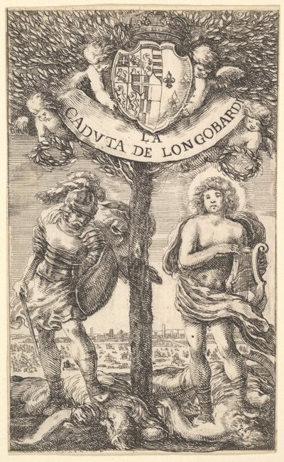 واجهة لسقوط Longobardi La Caduta de Longobardi ، قصائد Sigismond B ... ، 1656. بواسطة ستيفانو ديلا بيلا