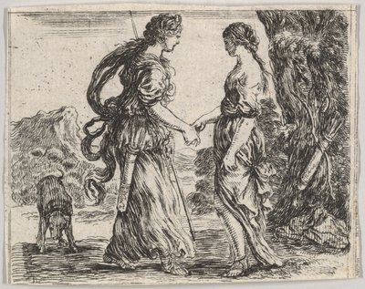 المشتري وكاليستو ، من Game of Mythology Jeu de la Mythologie ، 1644. بواسطة ستيفانو ديلا بيلا