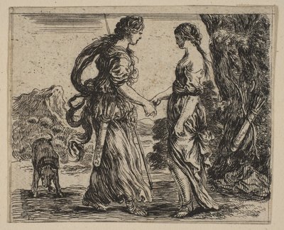 المشتري وكاليستو ، من Game of Mythology Jeu de la Mythologie ، 1644. بواسطة ستيفانو ديلا بيلا