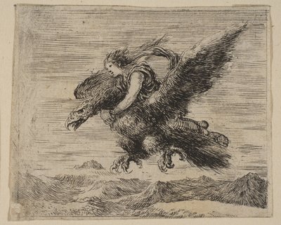 المشتري وجانيميد ، من Game of Mythology Jeu de la Mythologie ، 1644. بواسطة ستيفانو ديلا بيلا