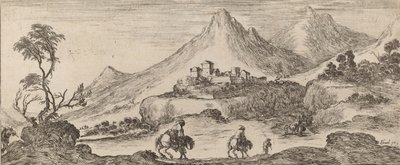 المناظر الطبيعية مع القلعة ، 1641. بواسطة ستيفانو ديلا بيلا