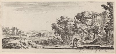 منظر طبيعي به أطلال ، في عام 1647 أو قبله. بواسطة ستيفانو ديلا بيلا