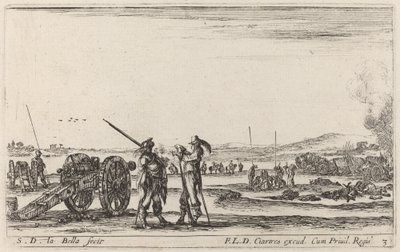 الضابط يعطي الأوامر إلى الحارس ، ج. 1641. بواسطة ستيفانو ديلا بيلا