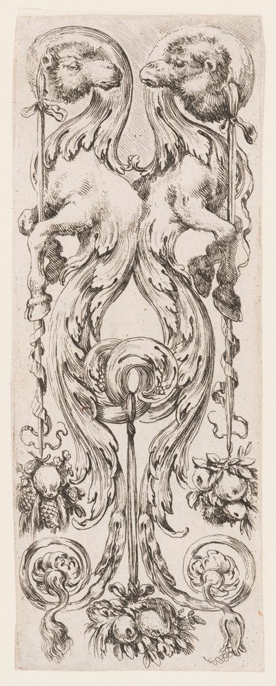 صفيحة من Ornamenti o Grottesche (زينة أو Grotesques) بواسطة ستيفانو ديلا بيلا