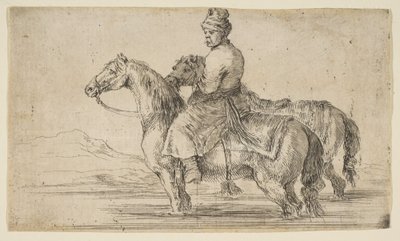 الخيول البولندية للاستحمام العريس ، كاليفورنيا. 1662. بواسطة ستيفانو ديلا بيلا