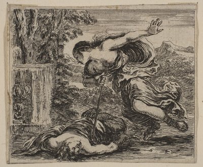 Pyramus and Thisbe ، من Game of Mythology Jeu de la Mythologie ، 1644. بواسطة ستيفانو ديلا بيلا