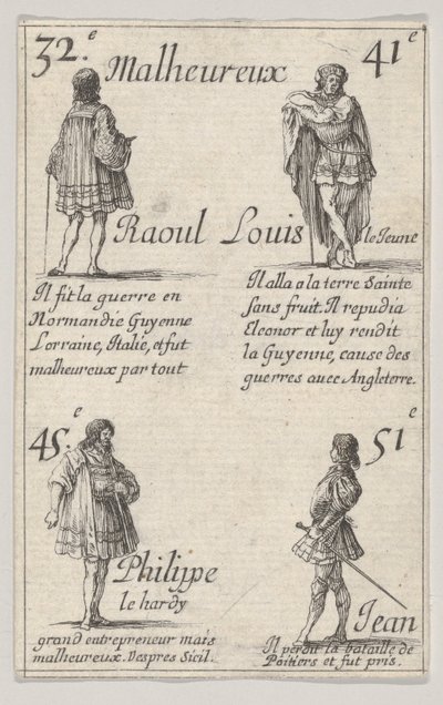 راؤول ... Louis le Jeune ... ، من Game of the Kings of France Jeu des Rois de France ، 1644. بواسطة ستيفانو ديلا بيلا