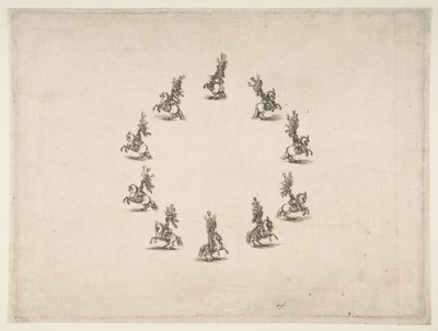 عشرة كافالييرز يشكلون دائرة ، 1652. بواسطة ستيفانو ديلا بيلا