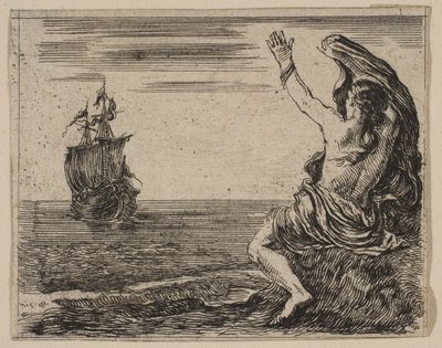 ثيسيوس وأريادن ، من "لعبة الأساطير" Jeu de la Mythologie ، 1644. بواسطة ستيفانو ديلا بيلا
