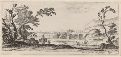 المسافرون الذين يسافرون لتيار ، في عام 1647 أو قبله. بواسطة ستيفانو ديلا بيلا