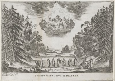تويد سين: هيت بوس فان ديانا غابة المشهد الثاني لديانا (العنوان على الكائن) Liberetto ter ere van de bruiloft van Ferdinando II de