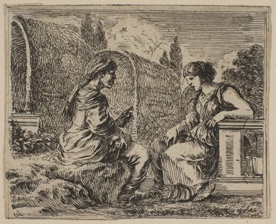 Vertumnus و Pomona ، من Game of Mythology Jeu de la Mythologie ، 1644. بواسطة ستيفانو ديلا بيلا