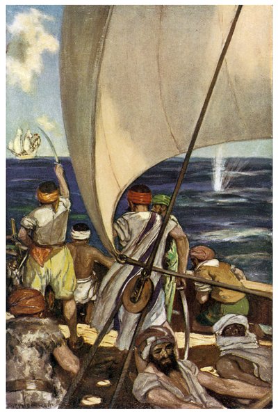 تمثيل قراصنة بارباريسك في البحر الأبيض المتوسط رسم لستيفن ريد (1873-1948) في كتاب هنري جيلبرت "كتاب القراصنة الصبي" بواسطة ستيفن ريد