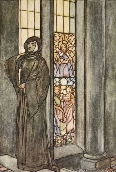 سمعت أن اسمها يُنادى مرارًا وتكرارًا ، وهو رسم توضيحي من `` The High Deeds of Finn ، وغيرها من رومانسيات بارديك في أيرلندا القديمة 