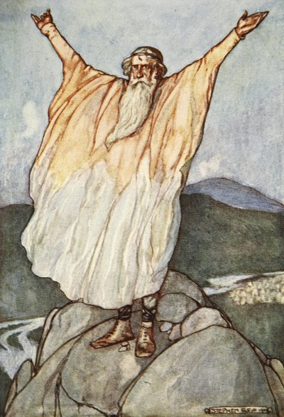 "حان وقت الحظ السعيد" ، رسم توضيحي من "كوتشولين ، كلب الصيد في أولستر" ، بقلم إليانور هال (1860-1935) بواسطة ستيفن ريد