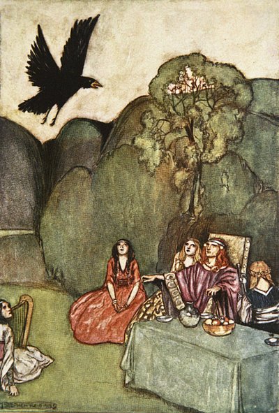 The Raven of Ill-Oomen ، رسم توضيحي من `` Cuchulain ، The Hound of Ulster 