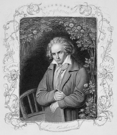 لودفيج فان بيتهوفن (1700-1827) منقوش من ألبرت هنري باين (1812-1902) بواسطة ستورك