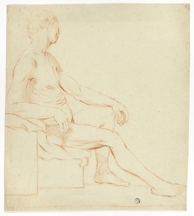 ذكر عاري أكاديمي جالس أكاديمي بواسطة أسلوب جاك لويس ديفيد