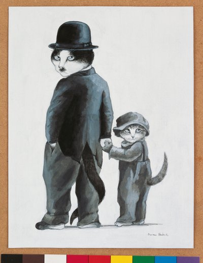 رسم توضيحي من Cats Galore! خلاصة وافية للقطط المثقفة (نشر عام 2015) بواسطة سوزان هربرت