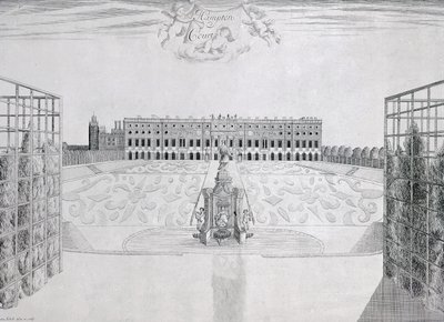 واجهة هامبتون كورت الجنوبية ، c.1830 بواسطة ساتون نيكولز