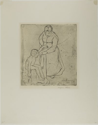 الجدة والطفل بواسطة Suzanne Valadon