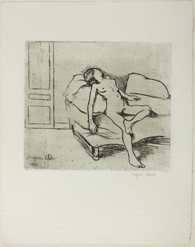 لويز عارية على أريكة بواسطة Suzanne Valadon