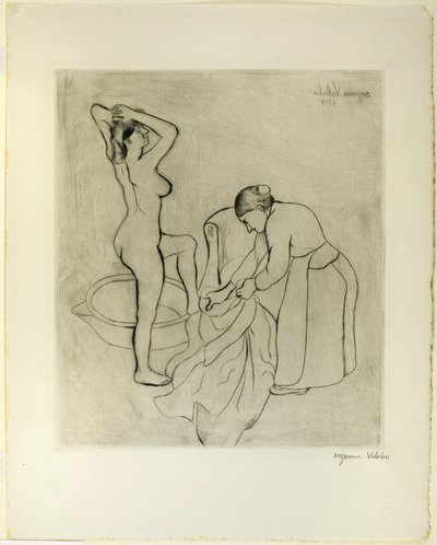 امرأة ذات صدر كبير وامرأة عجوز بواسطة Suzanne Valadon