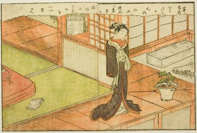 توضيح من صفحتين من المجلد. 2 من "كتاب صور الربيع البروكار (Ehon haru no nishiki)" بواسطة سوزوكي هارونوبو