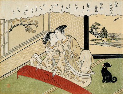 الأوز ينزل على جسور كوتو (Kotoji rakugan) من المجموعة "ثمانية مناظر لصالون عصرية (Furyu zashiki hakkei)" بواسطة سوزوكي هارونوبو
