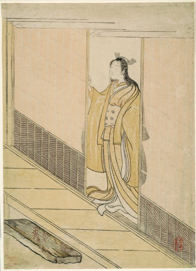 محاكاة ساخرة لـ Kawachi-goe من "Tales of Ise" بواسطة سوزوكي هارونوبو