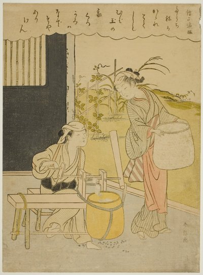 قصيدة من قبل Henjo Sojo ، من سلسلة بدون عنوان لستة وثلاثون شاعرًا خالدًا بواسطة سوزوكي هارونوبو