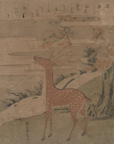 صرخة الأيل ، كاليفورنيا. 1760. ، كاليفورنيا. 1760. بواسطة سوزوكي هارونوبو