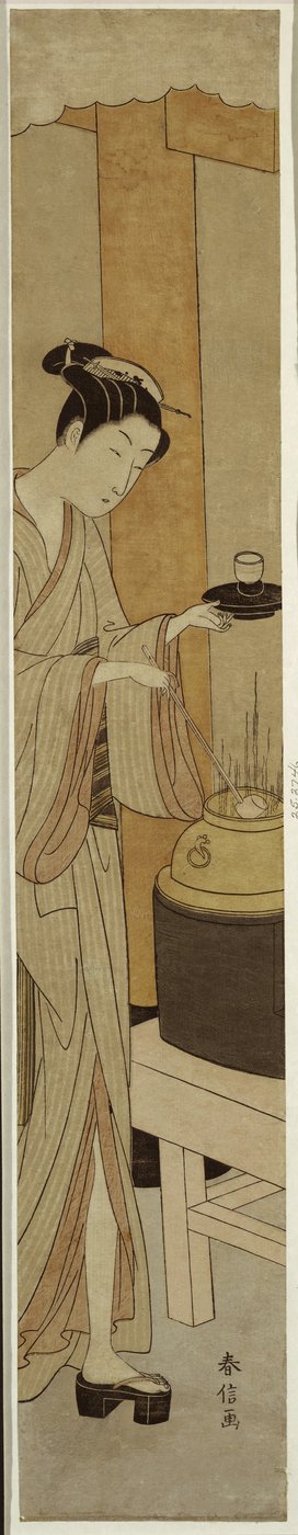 نادلة أوسين من Kagiya Teahouse ، c.1769-70 بواسطة سوزوكي هارونوبو