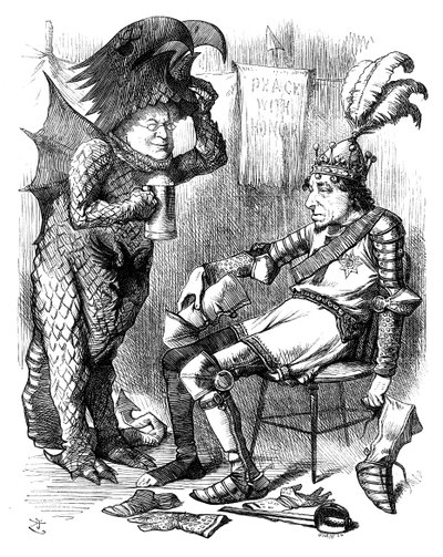 سانت جورج والتنين بعد العرض ، 1878. بواسطة سوين