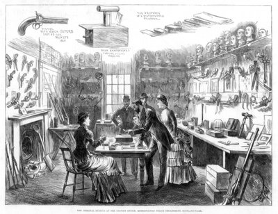 المتحف الجنائي في مكتب المدانين ، قسم شرطة العاصمة ، لندن ، 1883. بواسطة سوين