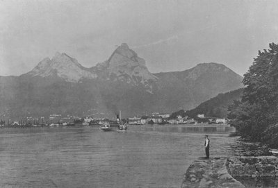 Brunnen and the Mythen ، بحيرة الكانتونات الرابعة (صورة b / w) بواسطة المصور السويسري