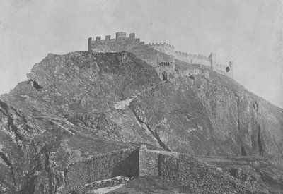 Sion, Les Ruines du Chateau de Tourbillon (b/w photo) بواسطة المصور السويسري