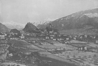 سيون ، Vue Generale (b / w photo) بواسطة المصور السويسري