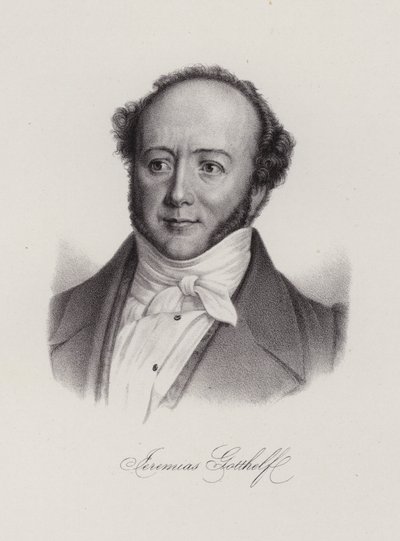 Albert Bitzius, Swiss novelist who wrote under the pen name, Jeremias Gotthelf (engraving) بواسطة المدرسة السويسرية