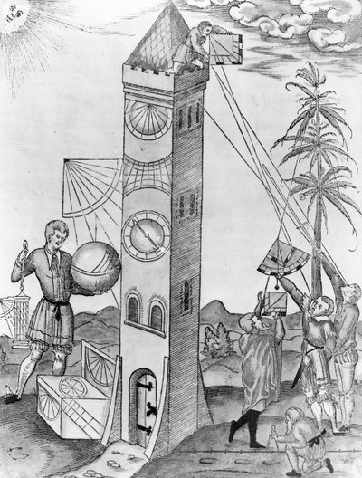 رسم توضيحي من Sebastian Munsters Rudimenta Mathematica ، 1551 بواسطة المدرسة السويسرية
