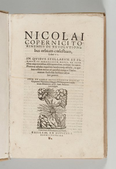 بقلم نيكولاس كوبرنيكوس (1473-1543) مع ثورات كتب نيكولاس كوبرنيكوس الناطقة ، الأولى بقلم يوهان ريتيكوس (1514-1574) ، بازل: توماس بيتر بواسطة المدرسة السويسرية