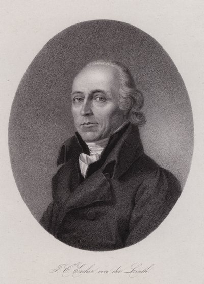 Hans Conrad Escher von der Linth, Swiss scientist, artist and politician (engraving) بواسطة المدرسة السويسرية