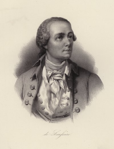 Horace Benedict de Saussure, Swiss physicist, mountaineer and Alpine explorer (engraving) بواسطة المدرسة السويسرية