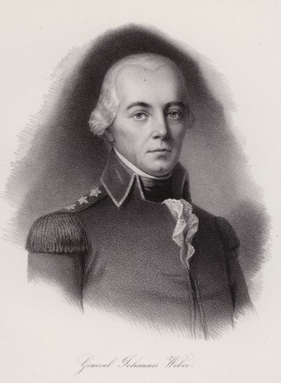 Johann Weber, Swiss general killed at the Battle of Frauenfeld (engraving) بواسطة المدرسة السويسرية