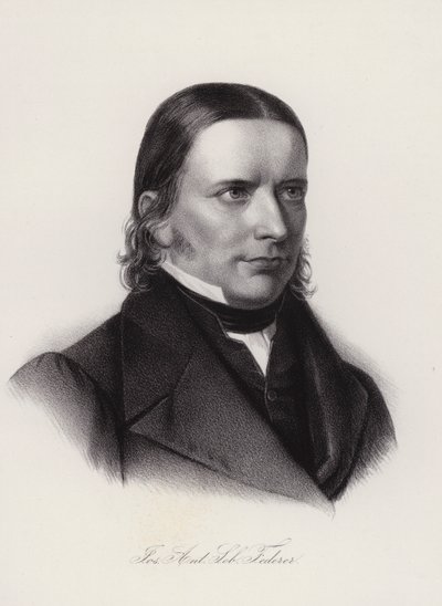Josef Anton Sebastian Federer, Swiss theologian, teacher and politician (engraving) بواسطة المدرسة السويسرية