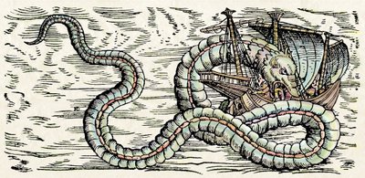 وحش البحر، رسم توضيحي من كتاب "Historiae Animalium" لكونراد جيسنر بواسطة المدرسة السويسرية