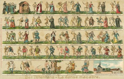 The Dance of Death (colour litho) بواسطة المدرسة السويسرية