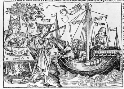 تحول يوليسيس ورفاقه إلى خنازير بواسطة الساحر سيرس - في "" Cosmographia "لسيباستيان مونستر ، بازل 1558 بواسطة المدرسة السويسرية