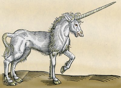 يونيكورن ، من تاريخ الحيوانات بواسطة كونراد جيزنر ، 1551 بواسطة المدرسة السويسرية