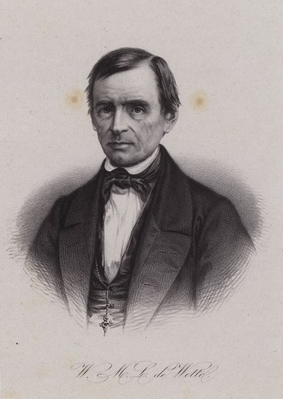 Wilhelm Martin Leberecht de Wette ، عالم لاهوت سويسري وباحث في الكتاب المقدس ألماني المولد (نقش) بواسطة المدرسة السويسرية